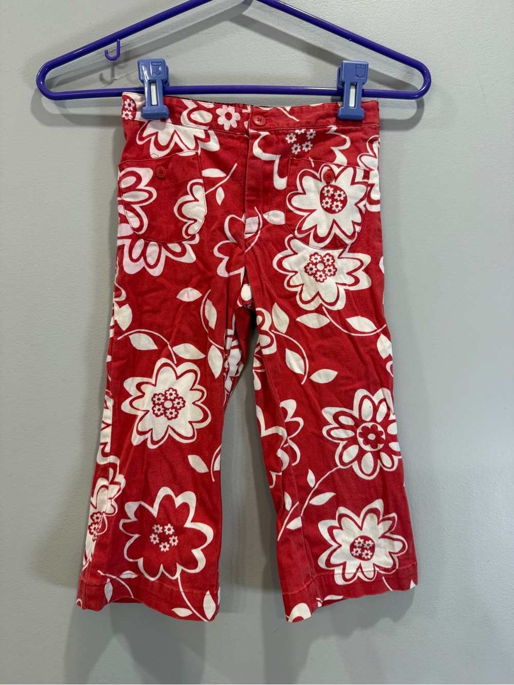 The Children's Place Red Floral Corduroy Jeans for Kids